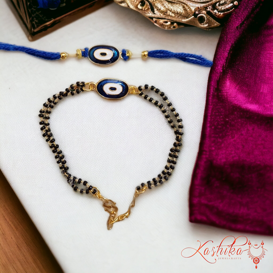 Oval Evil Eye Mangalsutra Bhaiya Bhabhi Rakhi