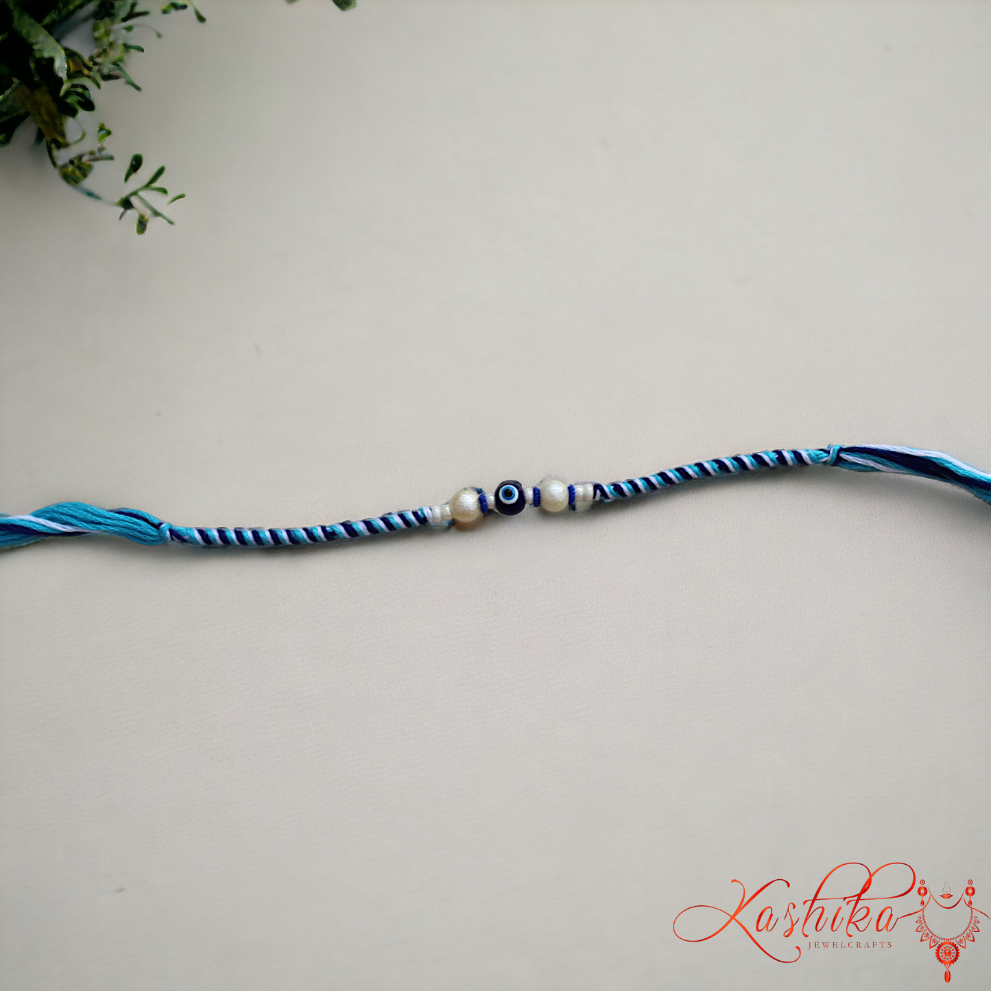 Blue Evil Eye with Pearl Rakhi