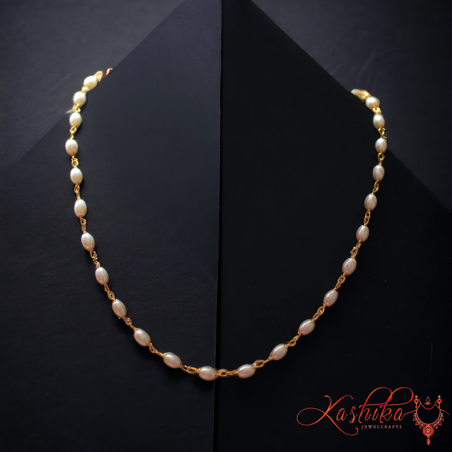 Pearl Single Line Necklace Set