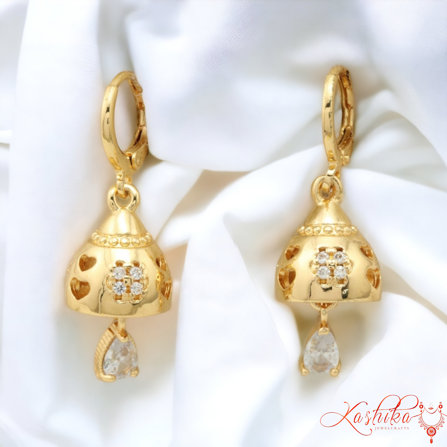 Rose Gold Jhumki Earrings