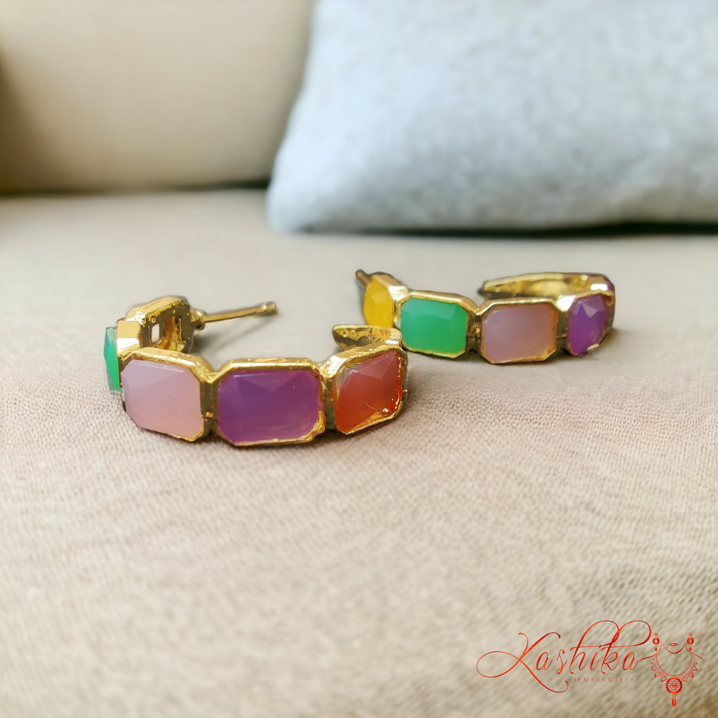 Multicolour Hoop Earrings