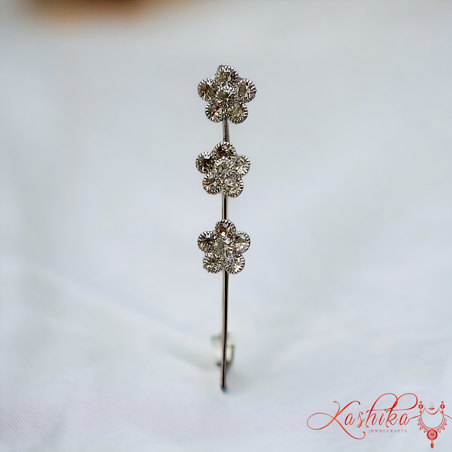 The Three Flower Diamond Earcuff