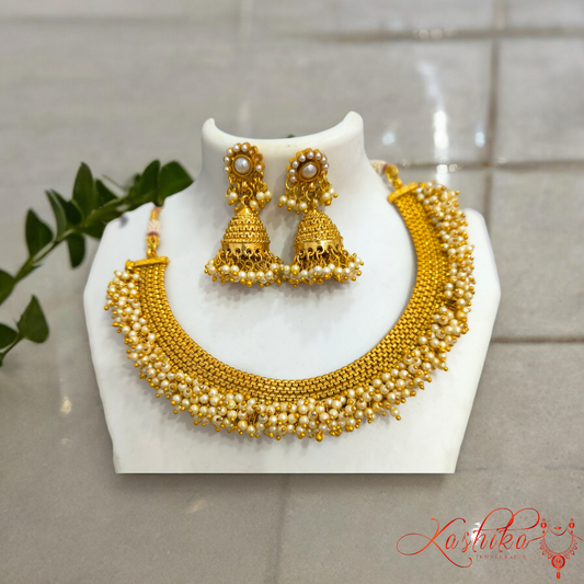 Golden loreal beads Necklace Set