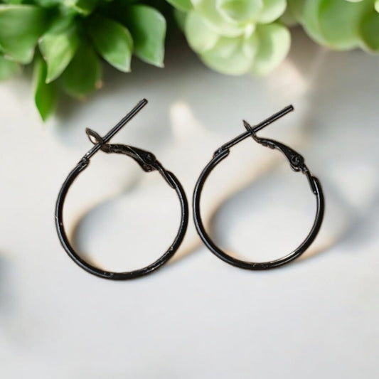 Black small hoops