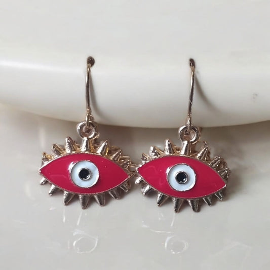 Evil eye charm earrings