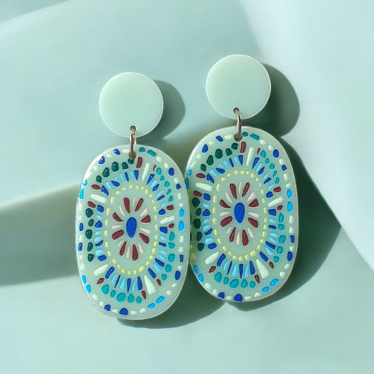 Acrylic 3D statement earrings