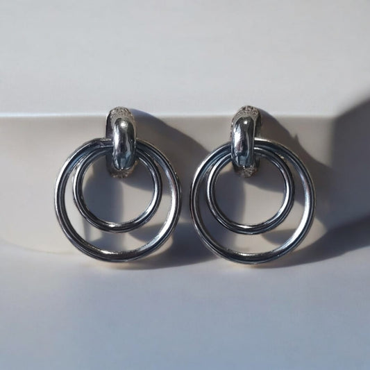 Two layer hoop earrings