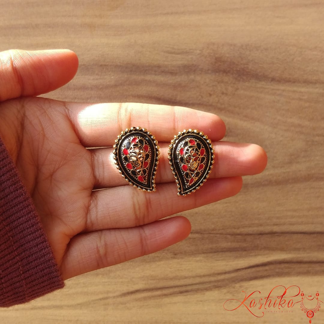 Meenakari stud earrings