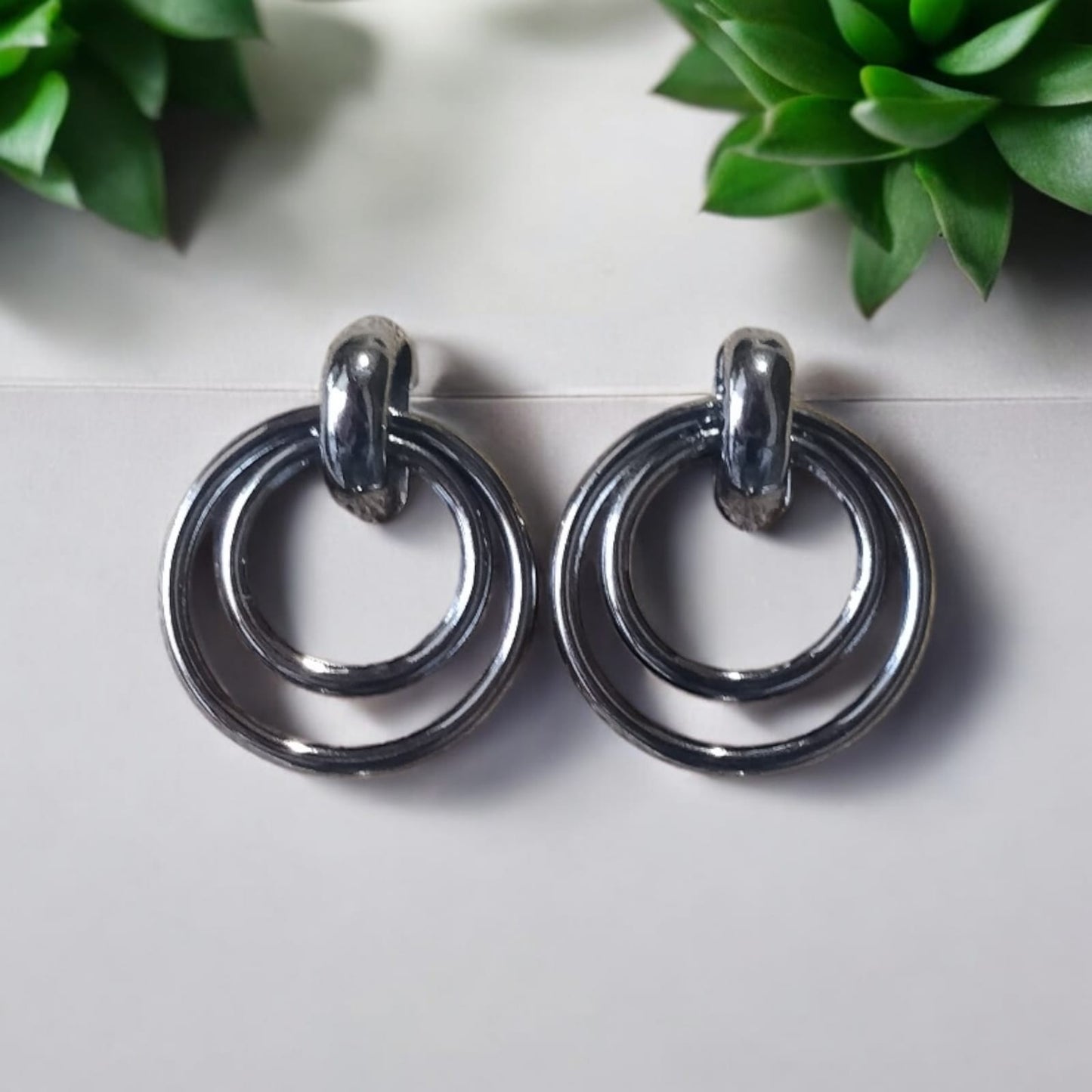 Two layer hoop earrings