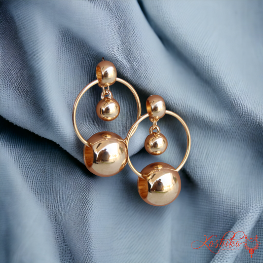 Golden Korean Earrings