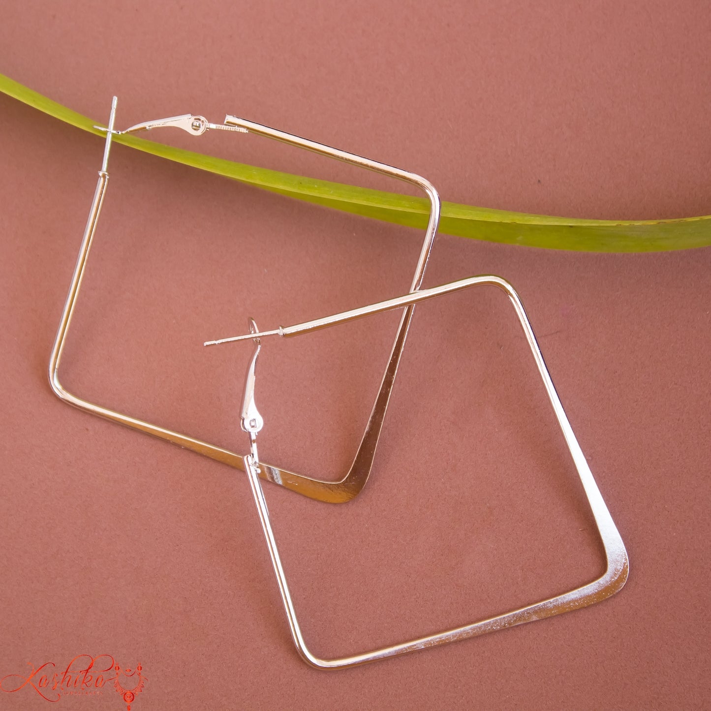 Silver Square Earrings