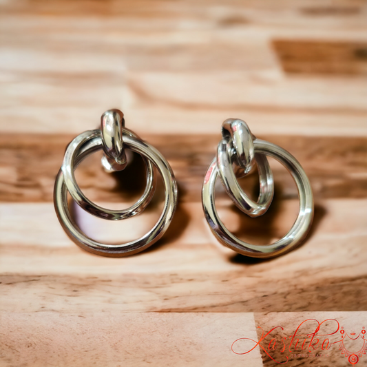 Silver Twisted Hoop in Hoop Earrings