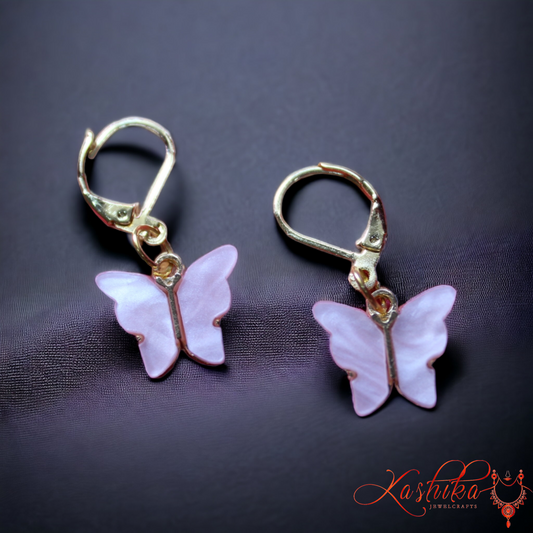 Lilac Butterfly Earrings